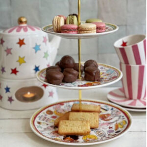 Blond Amsterdam, Even Bijkletsen: Etagere Tea & Cookies, 3 laags - ∅26cm+∅22cm+∅18 cm