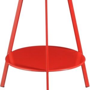 Mica Decorations Seattle Bijzettafel voor Buiten - H58 x Ø46 cm - Metaal - Rood