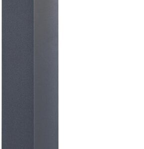 LUTEC Diso - Grijze LED sokkellamp met sensor voor buiten - Zonne-energie