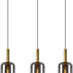 Lucide JOANET - Hanglamp - 3xE27 - Rookglas