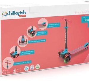 Chillafish Kinderstep 3 Jaar - Blauw Rood - Lichtgewicht met LED wielen en afneembaar stuur