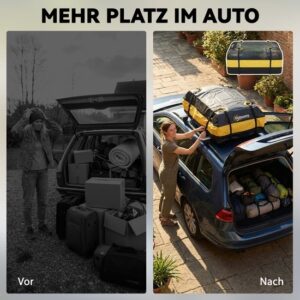 Outsunny Daktas voor Bagage - Oxford-stof - 112L x 86B x 43H cm - Geel