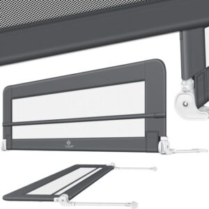 KESSER® bedhekje - Kinderbedhek - Valbeveiliging voor bed & boxspring - 200 cm, Donkergrijs