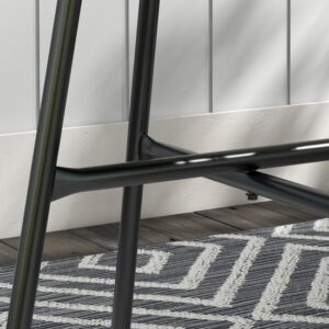 Outsunny Rattan Bijzettafel Metaal, PE Rattan Grijs
