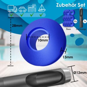 Kesser® Pool Zonnezeil, rond, diameter 305 cm, dikte 120 µm, zonneafdekking, op maat te snijden, zwe
