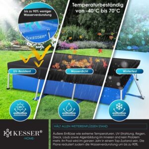 KESSER® Zonne-zwembadafdekking - Duurzame en waterdichte zwembadhoes