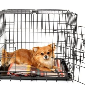 TRESKO hondenbench - metalen transportkooi - opvouwbare draadkooi 62 x 45 x 52 cm