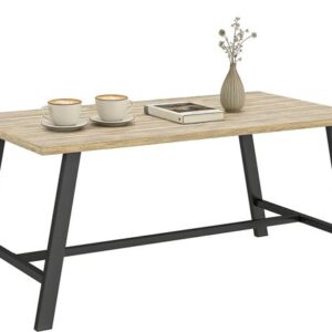 Outsunny Salontafel van Metaal - 100 x 55 x 45 cm - Bruin