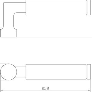 Impresso Aston -deurkruk Aston-modulair -133 x 22 x 54 mm -zwart -set van 2 stuks