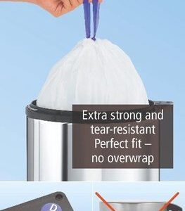 Brabantia PerfectFit Afvalzak met trekbandsluiting - 15/20 l - Code D - 20 stuks