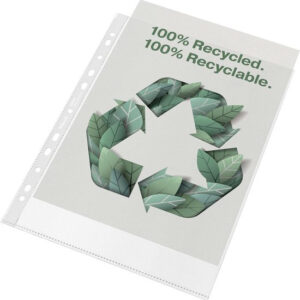 Esselte 100% Gerecyclede PP A4 Premium Showtas - 70 micron -  100x Transparante, Milieuvriendelijke