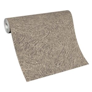 Erismann Vliesbehang Taupe Goud Metallic Abstract Lijnenpatroon 10303-37