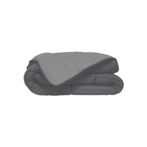 POYET MOTTE Dekbed, tweekleurig, polyester, staal/zilver, 140 x 200 cm, serie CALGARY