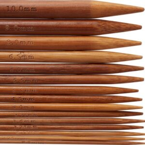 Bamboe Breinaalden Set - 75 stuks - 15 maten van 2 t/m 10 mm