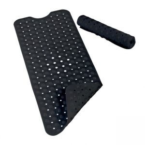 Relaxdays Badmat, extra groot met zuignappen, wasbaar, 97 x 39 cm