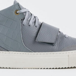OFFSET Kaneda Mid Top Sneakers Leer Grijs-41