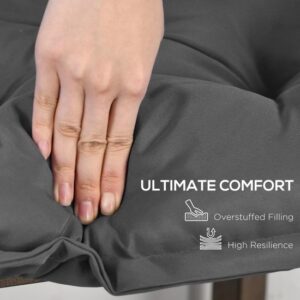 Outsunny Zitkussen Polyester, Schuim - 100L x 40B x 10H cm - Donkergrijs