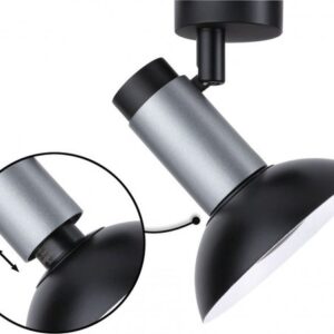 Neordic Runa Wand- en Plafondlamp GU10 230V max. 20W dimbaar Zwart/Antraciet