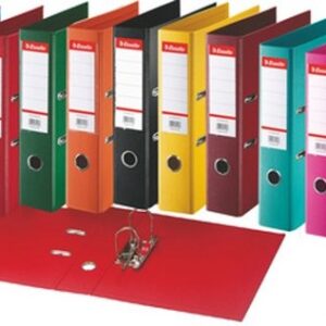 Esselte A4 Kunststof Ordners (10 Stuks) - 75mm Rugbreedte - Geassorteerde Kleuren