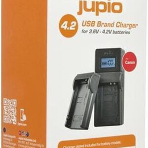 Jupio USB Brand Charger Kit For Canon 3.6V-4.2V batteries