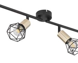 Moderne plafondlamp Globo - Zwart - H:20,5cm - E14 - Voor binnen - Metaal