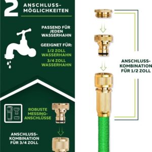 Flexibele Tuinslang met sproeikop – 15 m