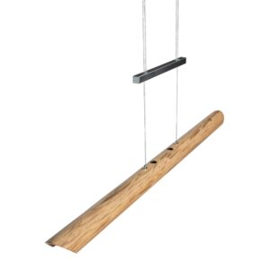 Elobra Massief Houten LED Hanglamp Colombia S in Eiken, met geïntegreerde Touchbediening