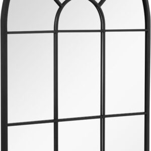 HOMCOM wandspiegel met metalen frame - robuust - zwart