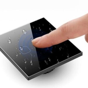 Gehard glazen aanraaklichtschakelaar met ronde LED-knop Maclean Energy MCE702B