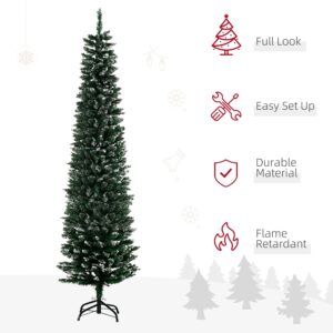 HOMCOM 6FT Kunstkerstboom met Opvouwbare Zwarte Stand - Groene Decoratie voor Feestdagen