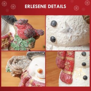 HOMCOM Kerstman Standbeeld van Magnesiumoxide, 25x15,5x38 cm, Wit en Rood