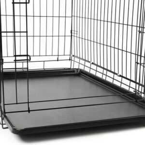 TRESKO hondenbench - metalen transportkooi - opvouwbare draadkooi 91 x 58 x 64 cm