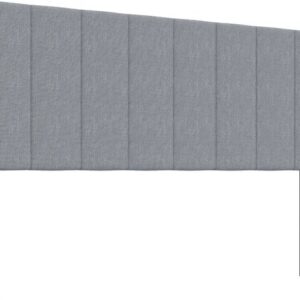 Homcom Hoofdbord van Polyester en Metaal - 160L x 10B x 106-126H cm - Grijs