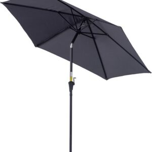 Outsunny Knikparasol met handkruk - zonnescherm voor tuin en strand