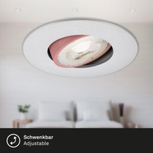BRILONER KULANA - Set van 3 draaibare inbouwspots - 5W LED - warm wit - Ø90mm - mat chroom