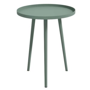Outsunny Ronde tuin salontafel, bijzettafel met stalen rand, Ø 40 x 50 cm, groen