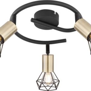 GLOBO 54802S-3AB, Zwart, Metaal, IP20, E14, 40 W