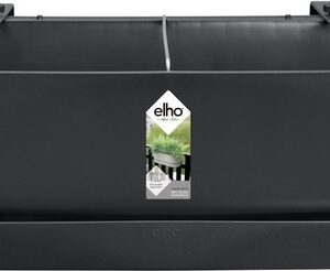 Elho Greenville Easy Balkonbak 52 - 100% Gerecycled Plastic - Living zwart