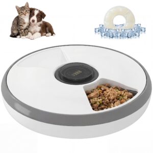 PawHut Draadloze Voederautomaat met Programmeerbare Timer voor Katten en Honden