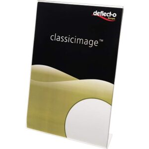 Deflecto Classic Image tabletop display, schuin, A4, staand formaat, 210 x 293 x 80 mm, glashelder,