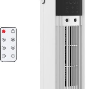 HOMCOM Tafelventilator - ABS, kunststof - 16,8L x 16B x 41H cm - Wit