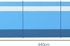 Outsunny Camping Windscherm van Polyester, Staal 440L x 140H cm Blauw