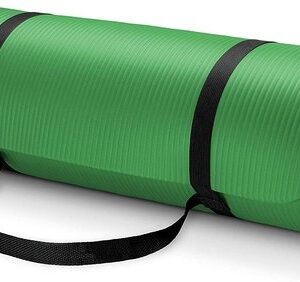 TRESKO fitnessmat yogamat pilatesmat 185 x 60 cm, 1 cm dik, NBR-schuimrubber (groen)