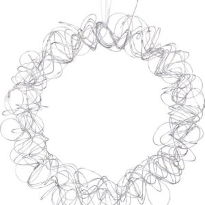 LED lichtkrans - Ø 30 cm - binnen raamdecoratie - hangend - sfeerlamp op batterijen - zilver