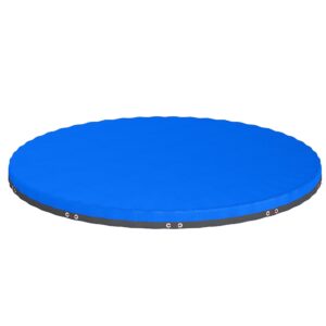 Outsunny Ronde Zwembadafdekking Ø 550 cm, waterdicht met veiligheidstouw, blauw