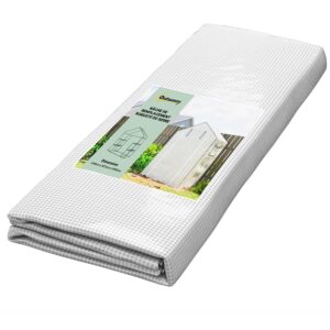 Outsunny Vervangingszeil voor broeikas, 140 x 73 x 190 cm, met raam en deur, UV-bescherming, wit