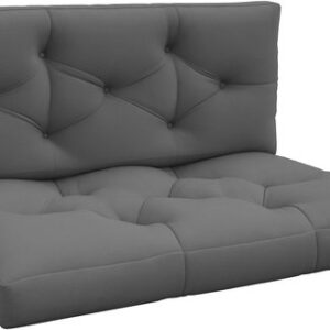 Outsunny - Palletkussen - Polyester - Donkergrijs