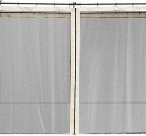 Outsunny - Vliegennet - Polyester en Nylon - Zwart
