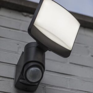 LUTEC Sunshine - LED Wandlamp met Sensor en Zonnepaneel - Antraciet