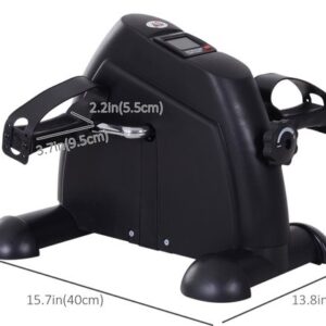 HOMCOM Voetsteun Oefenapparaat TPR, PP, Gietijzer - B35 x D40 x H31 cm - Zwart